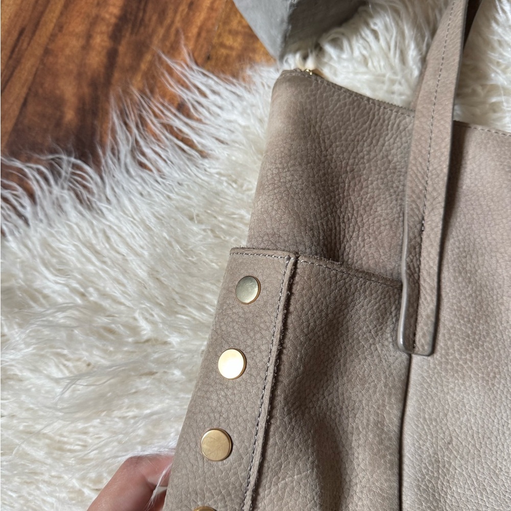 Hammitt Gray/ Taupe Leather Shoulder Bag - Picture 3 of 12